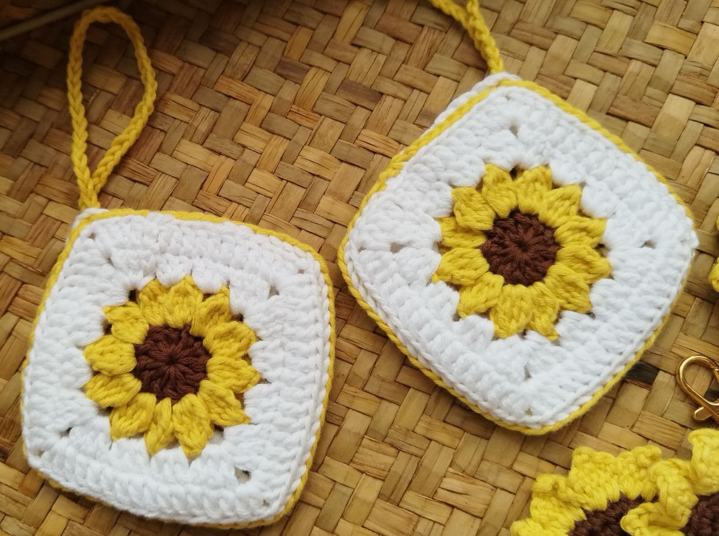 Handmade Crochet Sunflower Earpods Case - Image 1 of 1