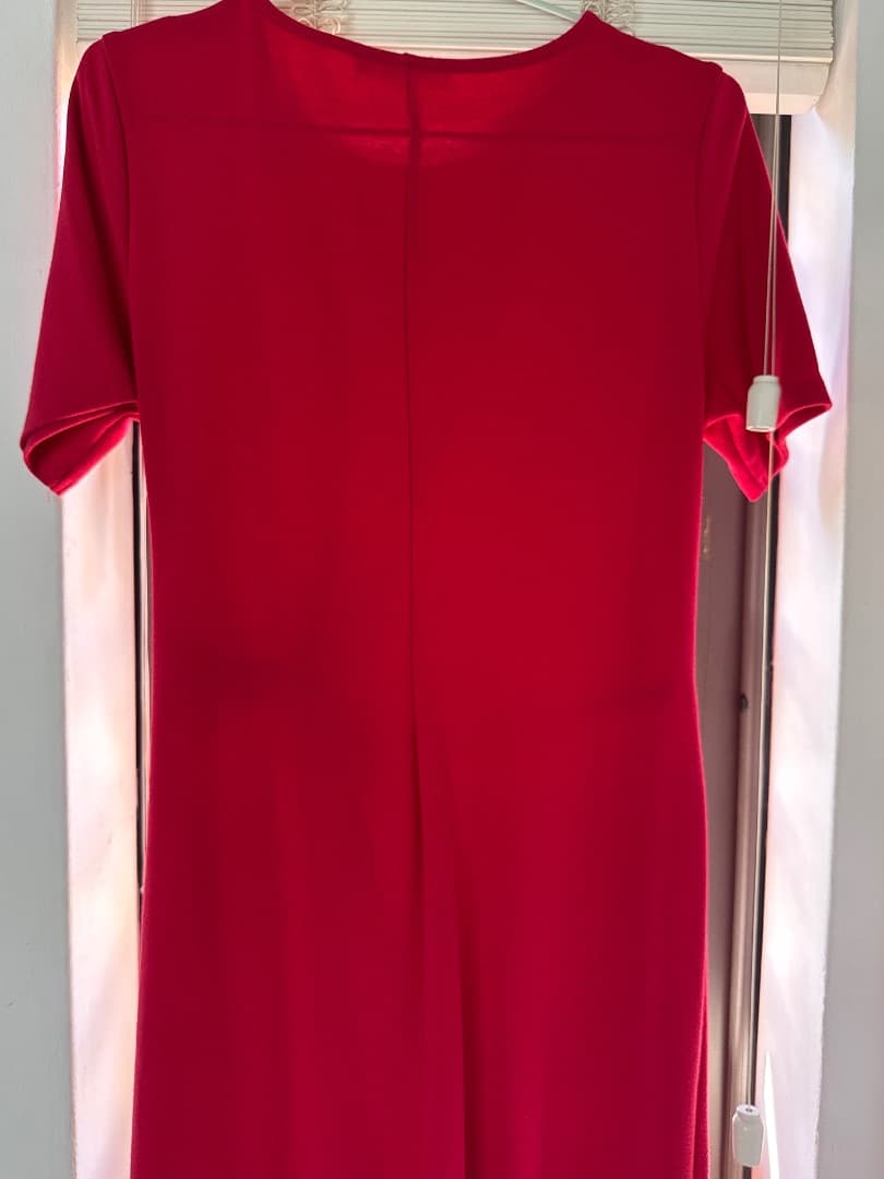 Promod Red Twist Detail Midi Dress Size L thumbnail 4