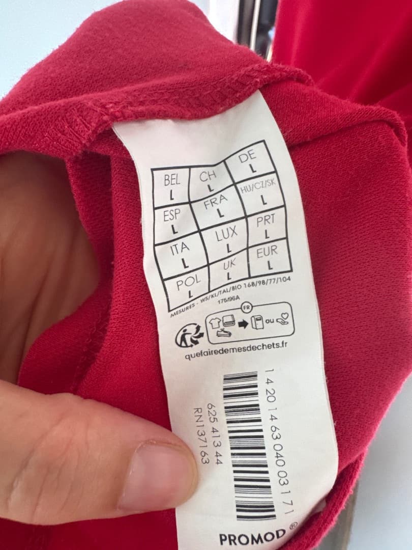 Promod Red Twist Detail Midi Dress Size L thumbnail 5