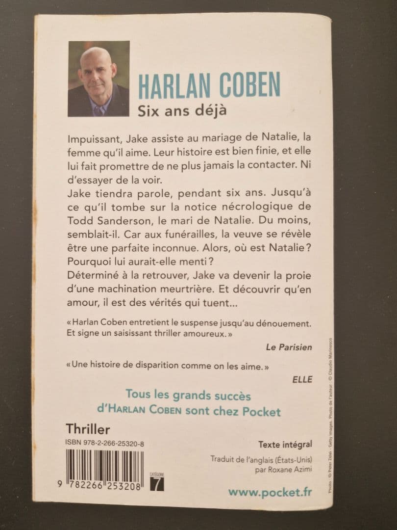Six Years by Harlan Coben (Pocket Paperback) thumbnail 2