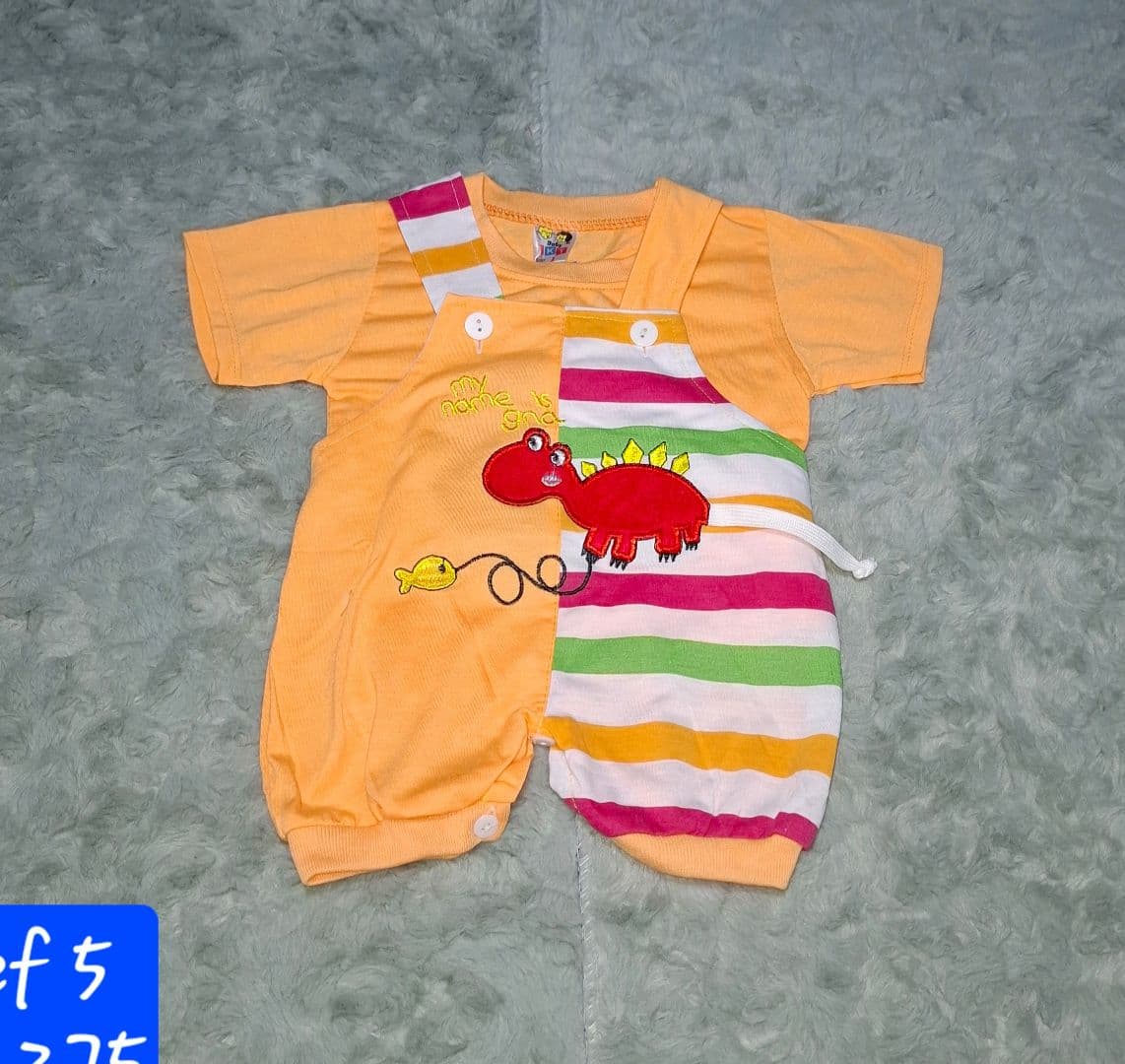 Baby Dinosaur Print Romper Orange - Image 1 of 1