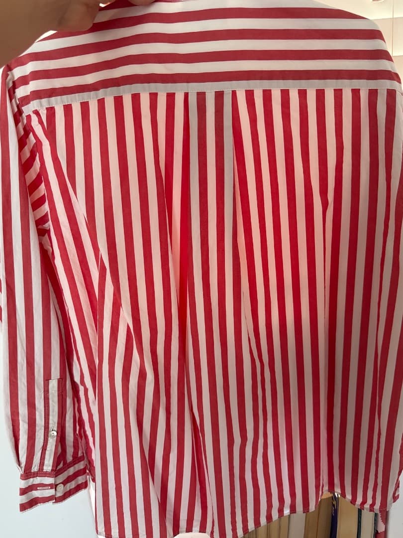 Sézane Red & White Striped Shirt Size 38 thumbnail 3