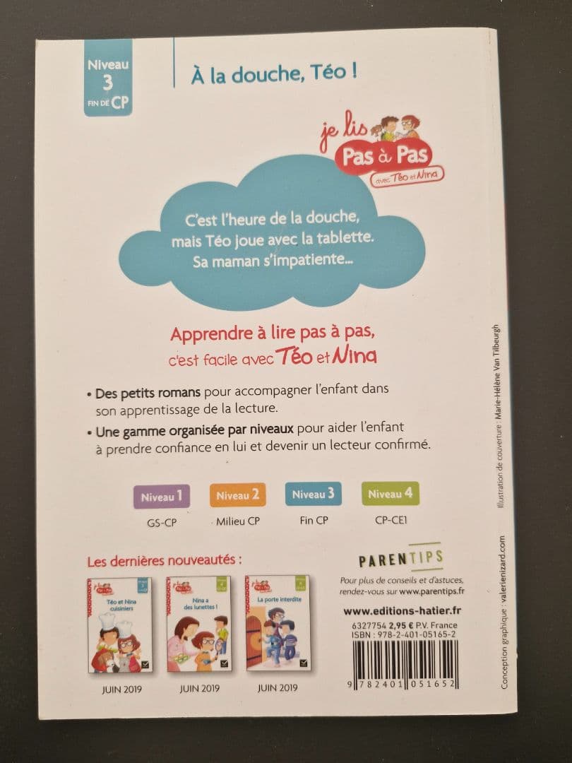 Je lis Pas à Pas - À la douche, TéO ! Niveau 3 Fin de CP Hachette thumbnail 2
