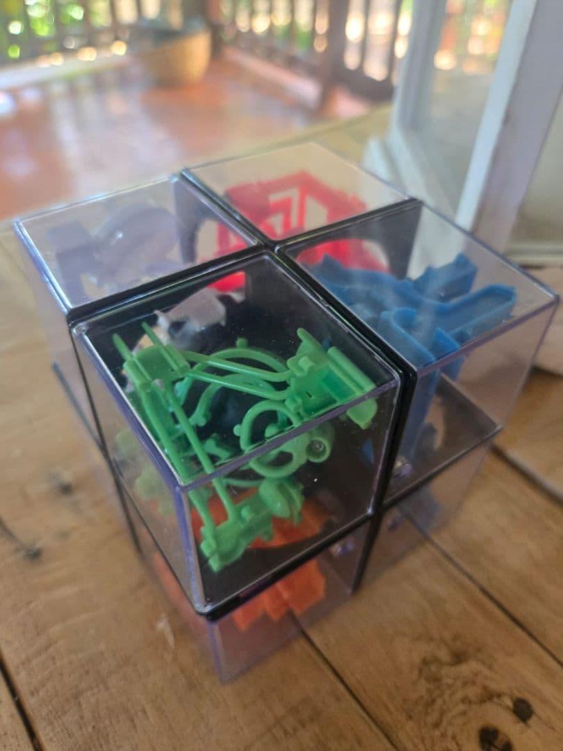 Multicolor 3D Puzzle Cube with Colored Pieces - Image 1 of 3