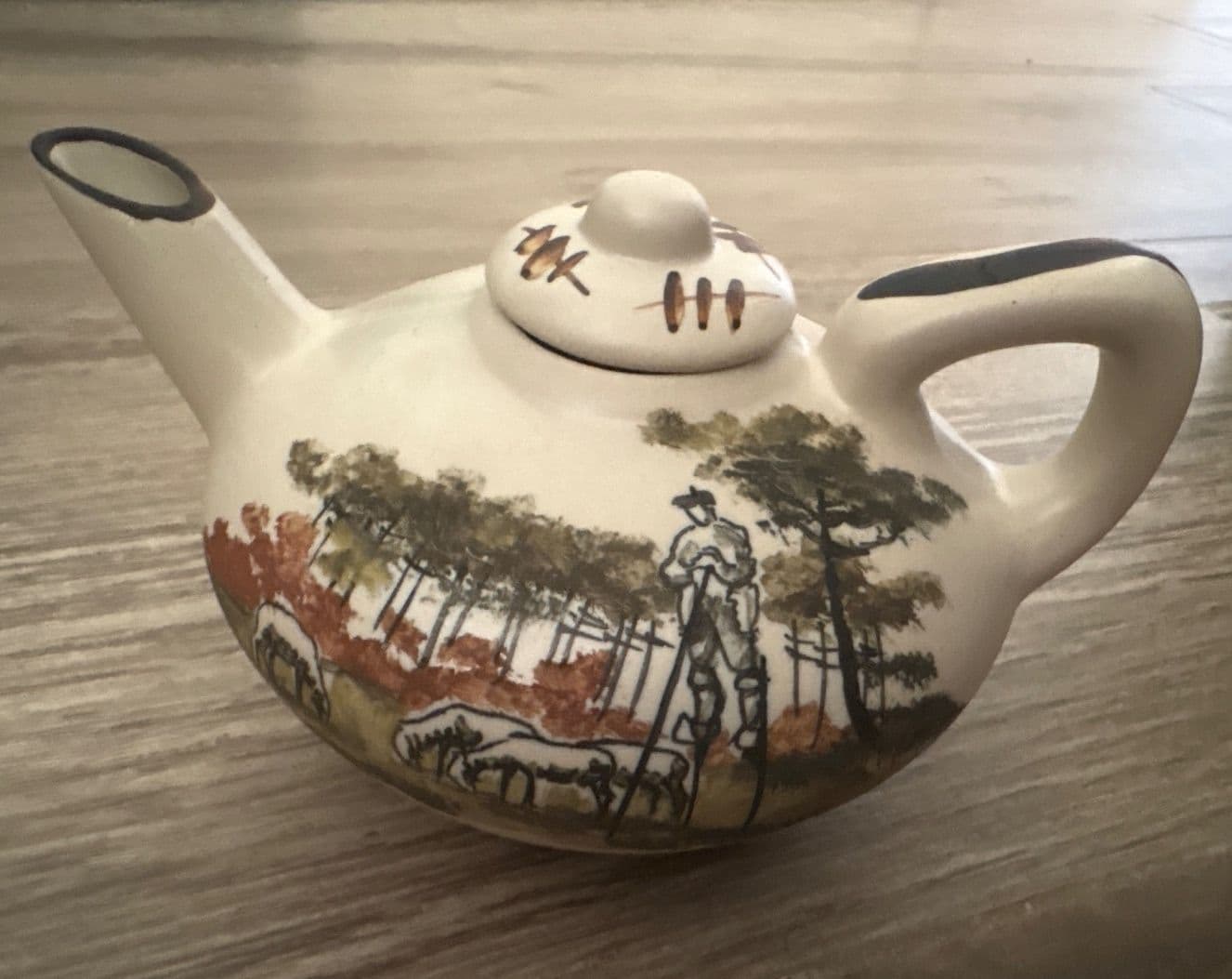 Cazalas Ceramic Teapot with Shepherd Scene - Image 1 of 2