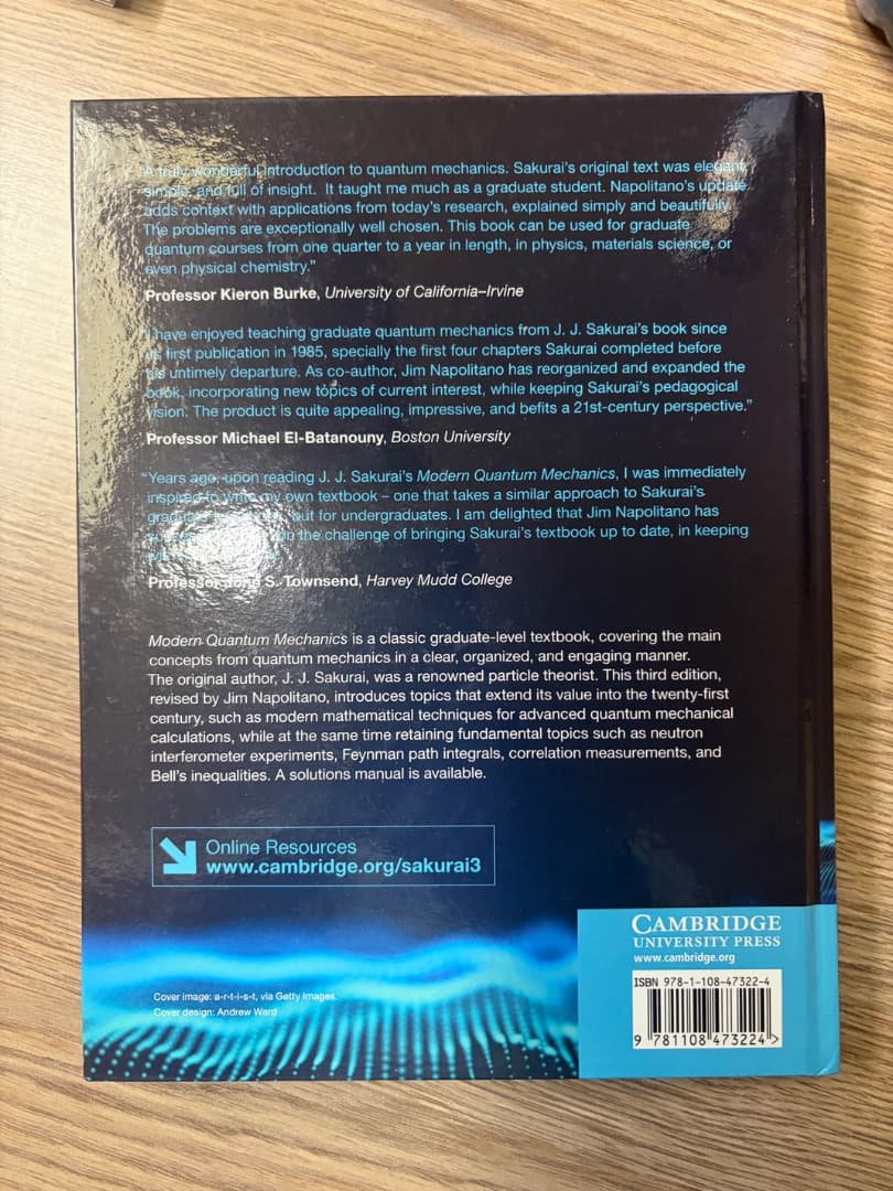 Modern Quantum Mechanics 3rd Ed J.J. Sakurai Jim Napolitano & Spacetime Geometry Sean Carroll thumbnail 2