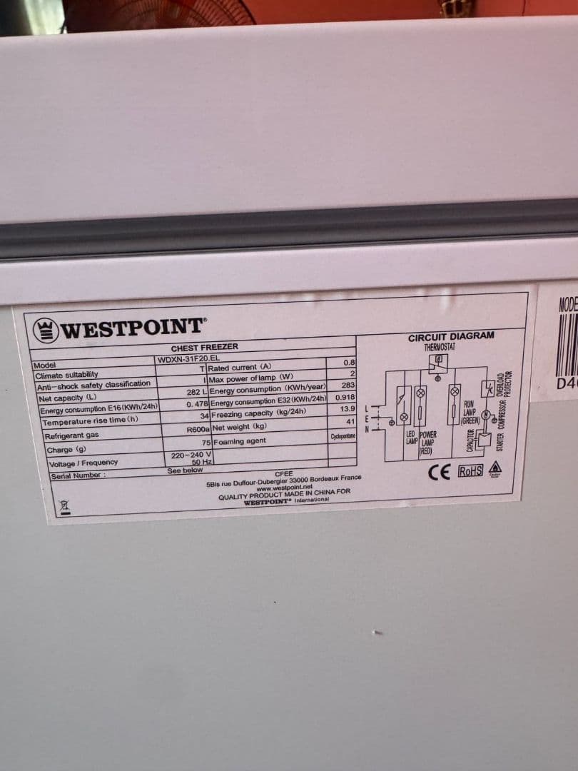 Westpoint Dual Function Chest Freezer White thumbnail 5
