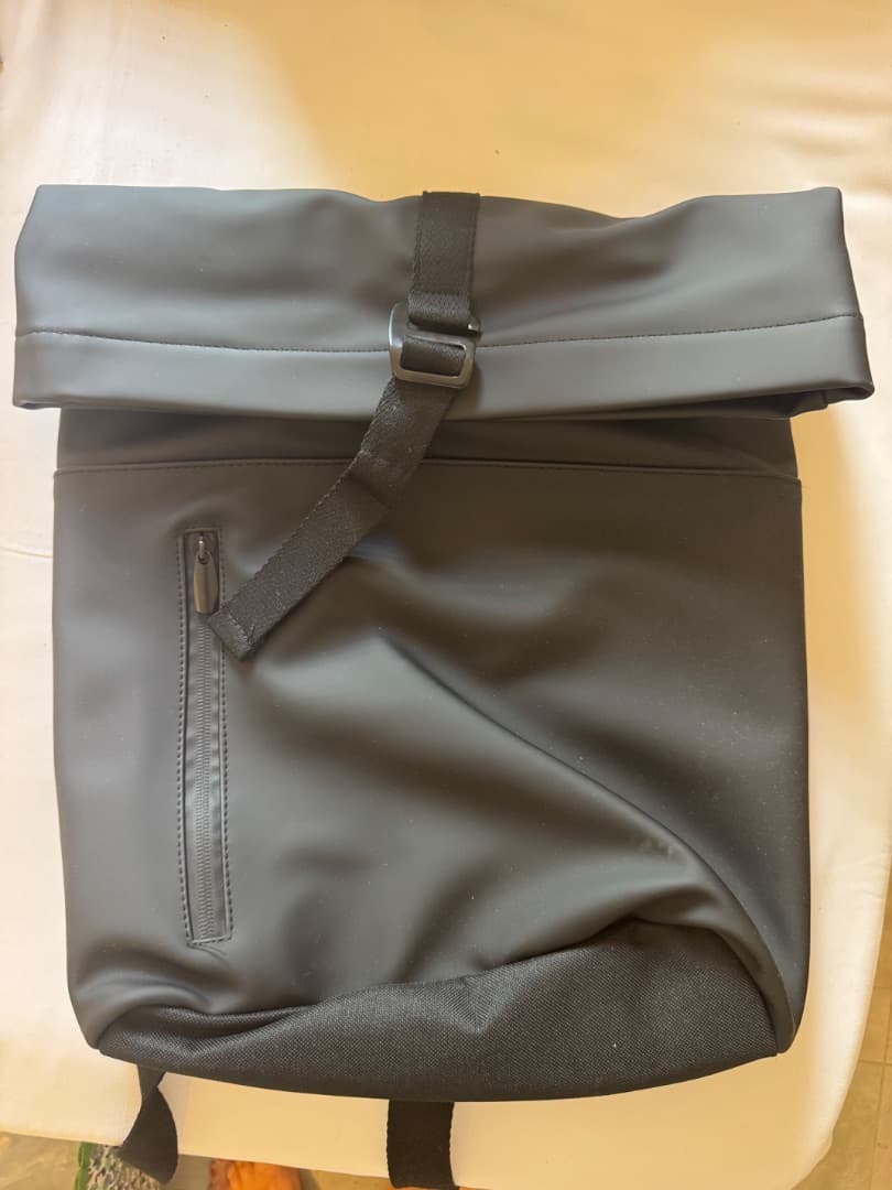 Black Roll-Top Backpack - New