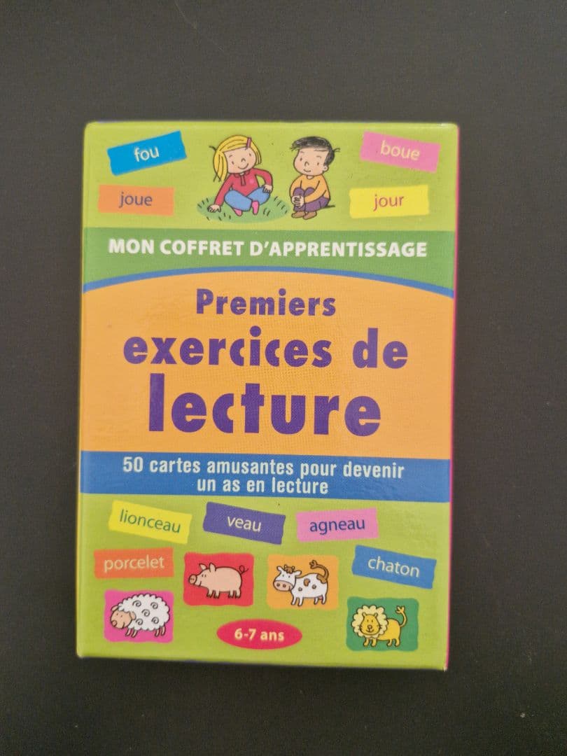 Mon Coffret d'Apprentissage Premiers exercices de lecture 50 cartes 6-7 ans - Image 1 of 1