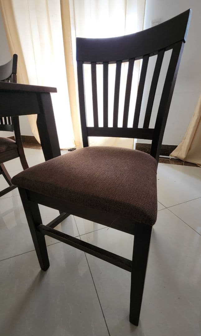 Wooden Dining Table 165x95cm with 6 Chairs thumbnail 4