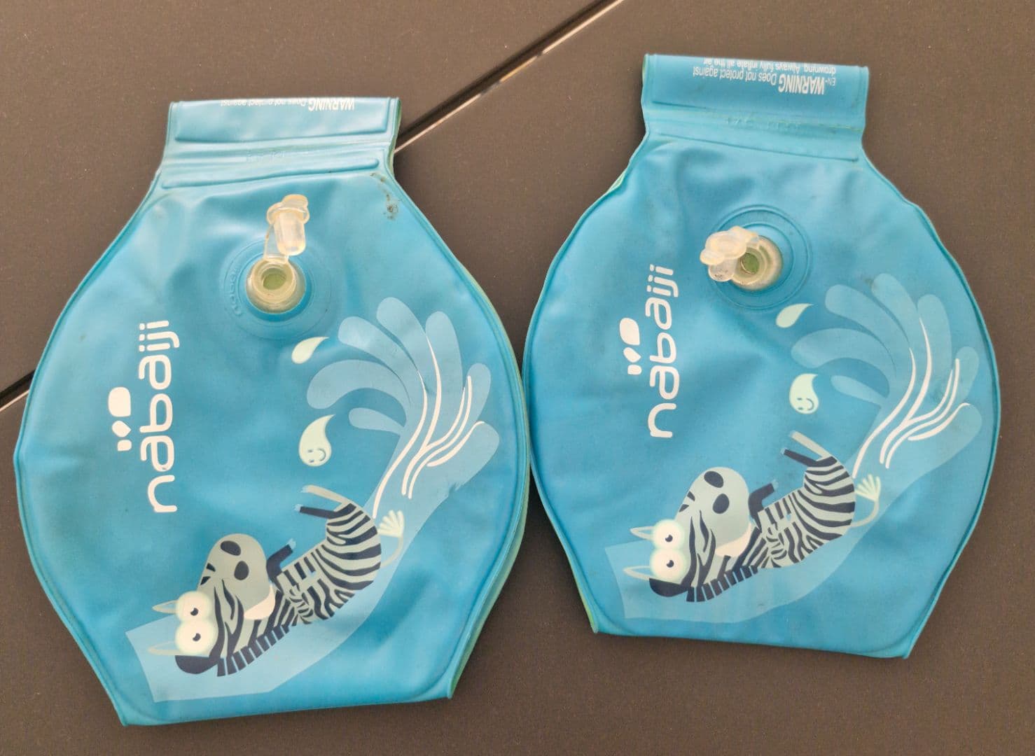 Nabaiji Blue Inflatable Arm Floats with Zebra Design - Image 1 of 1