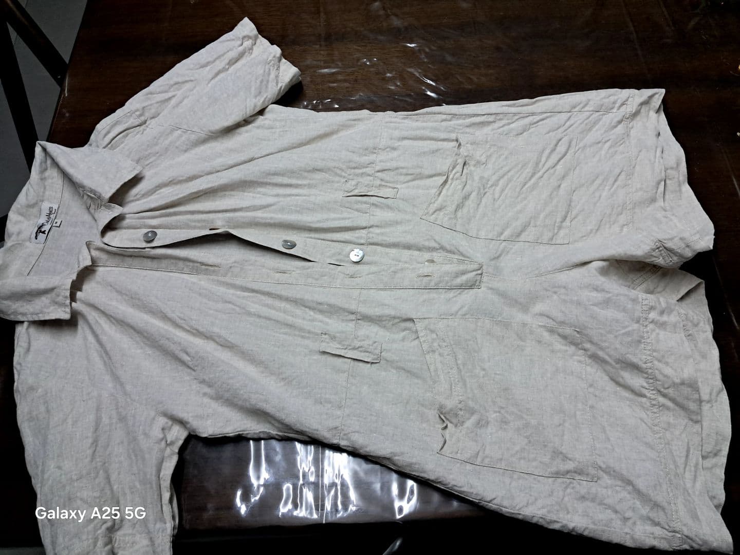 Out of Africa Linen Playsuit Beige Size M thumbnail 2