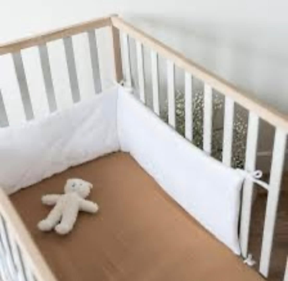 La Redoute Cotton Gauze Baby Crib Bumper - White