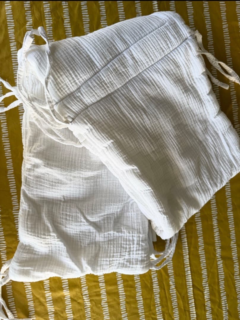 La Redoute Cotton Gauze Baby Crib Bumper - White thumbnail 2