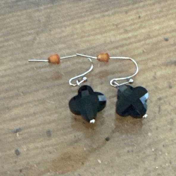 Black Clover Drop Earrings - Image 1 of 1