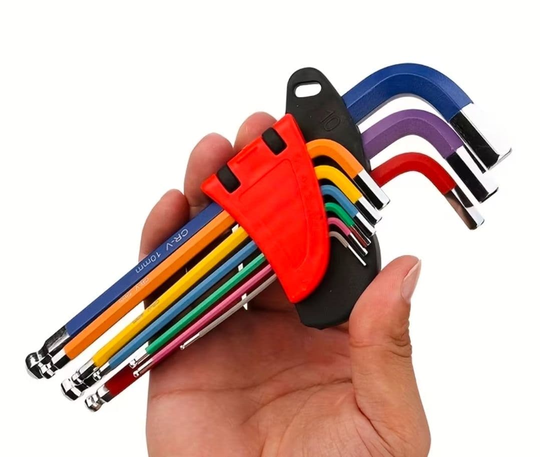 Long Arm Allen Key Set - Multi-Colored