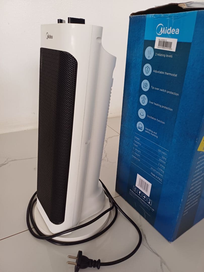 Midea Tower Heater 2000W White thumbnail 2