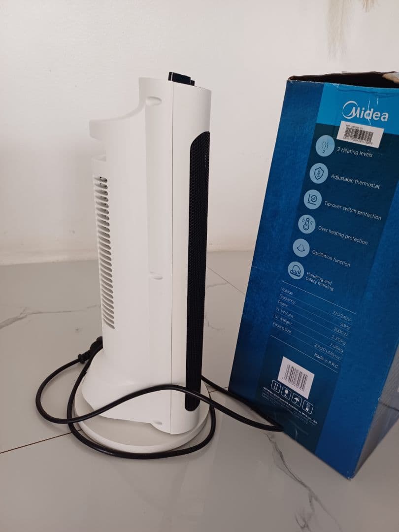 Midea Tower Heater 2000W White thumbnail 4