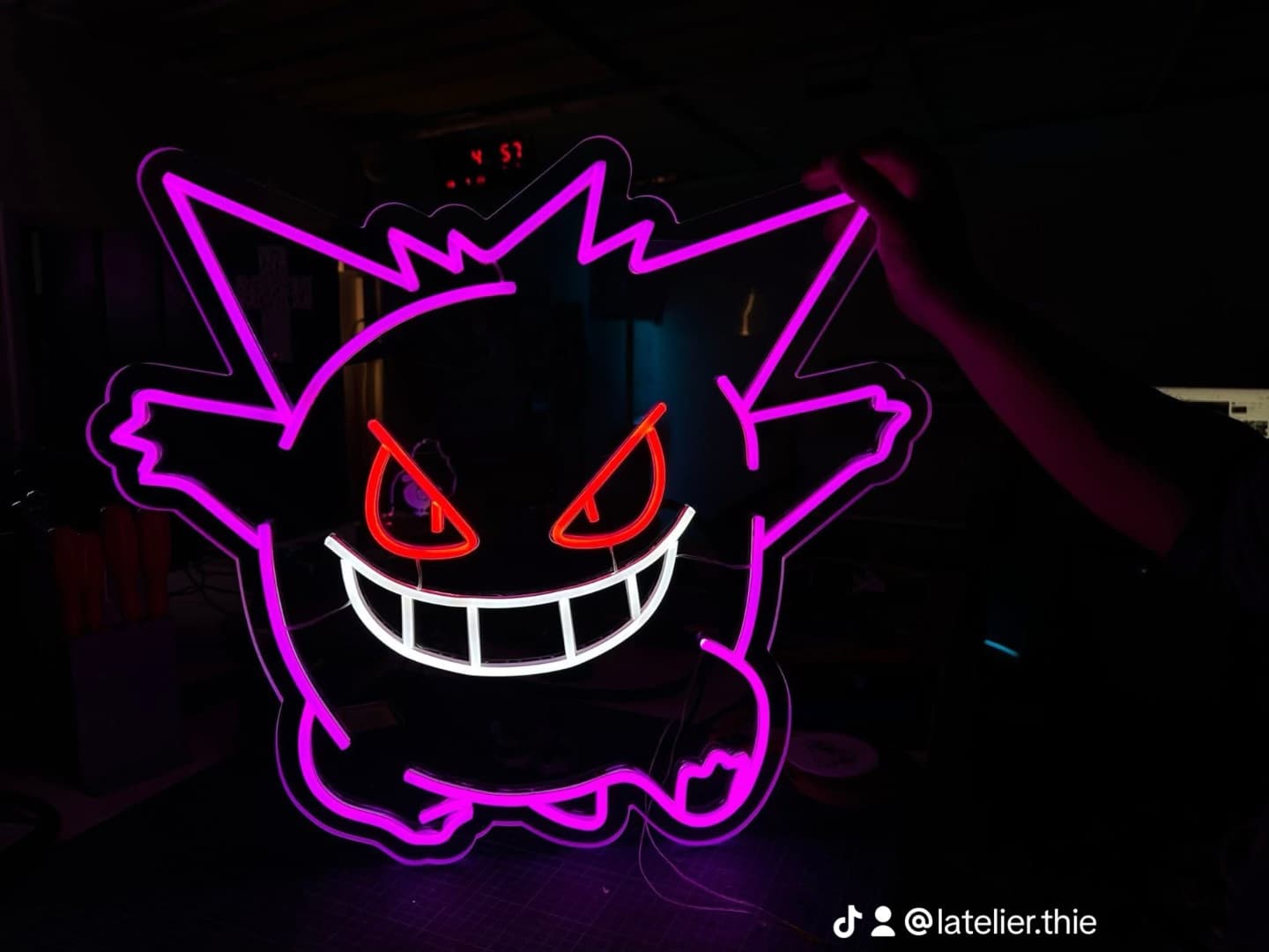 Custom Neon Signs: Nike Swoosh Red, Haunter Purple, Let's Party Pink thumbnail 2