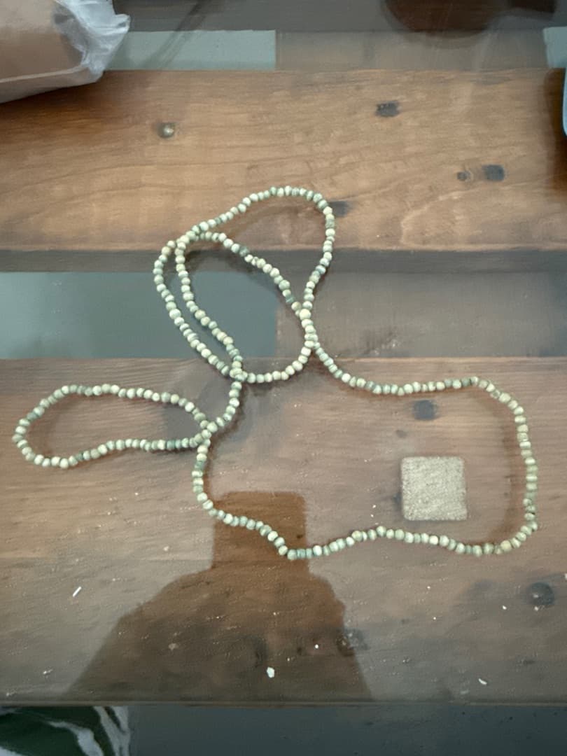 Long Green Beaded Necklace - Image 1 of 1