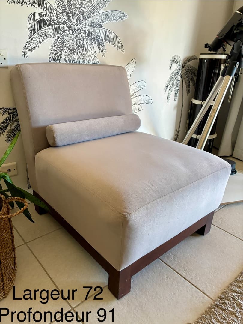 Modern Upholstered Armless Accent Chair - Image 1 of 3