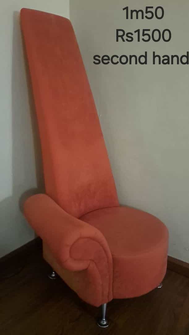 Decorative High Back Accent Chair Orange