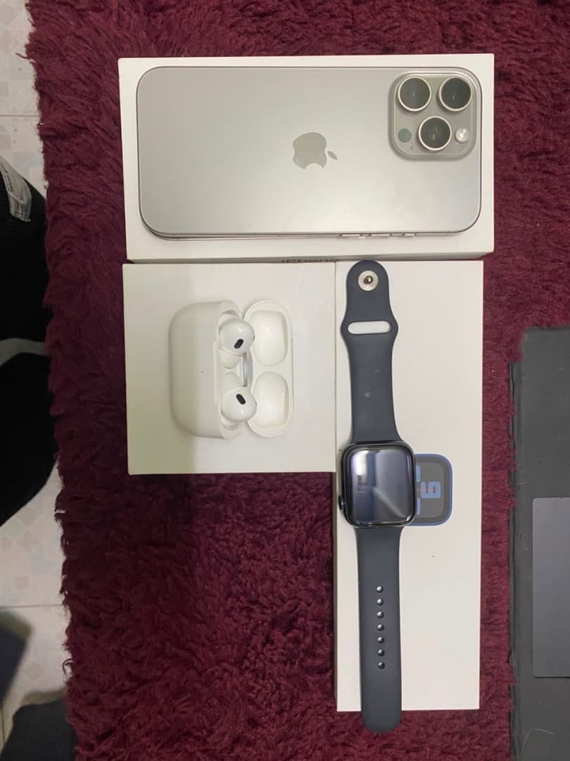 Apple iPhone 16 Pro Max 256GB, Watch SE 2nd Gen & AirPods Pro - Image 1 of 2