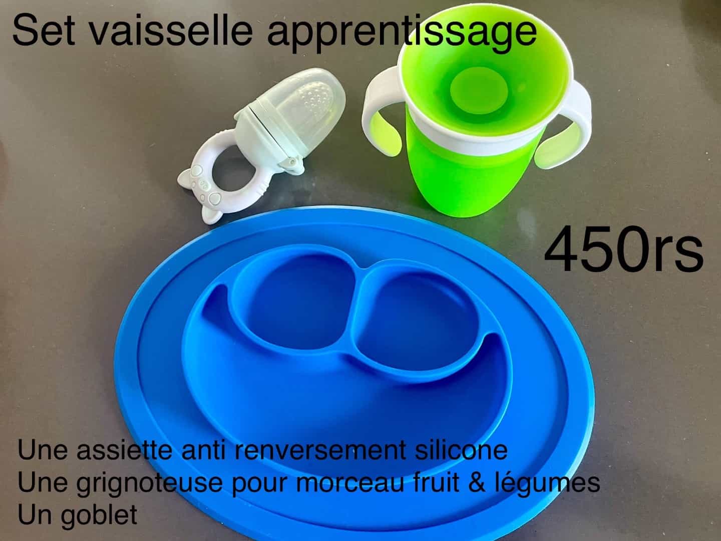 Baby Silicone Feeding Set - Plate Cup Teether Spoon