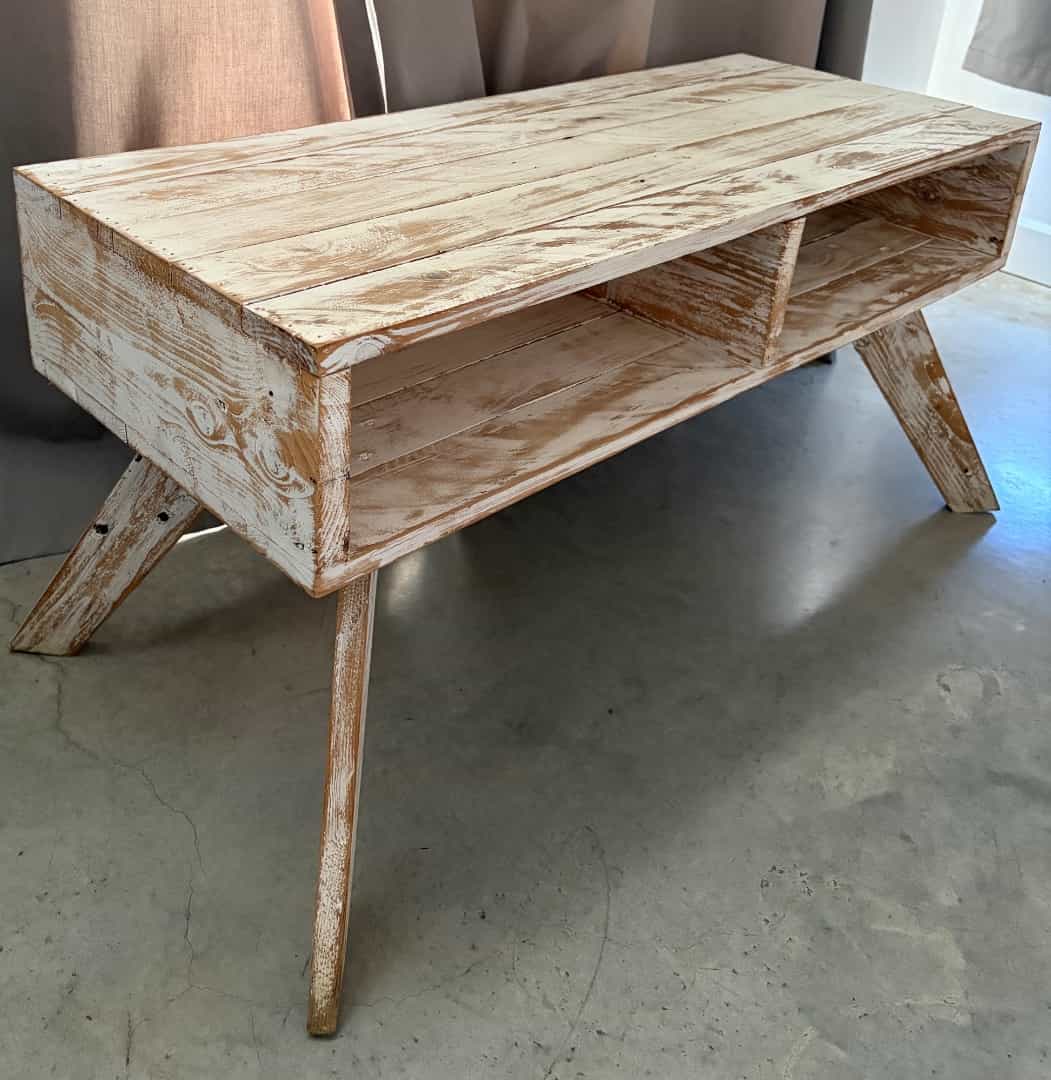 Rustic Wooden Coffee Table with Storage