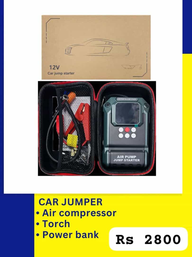 12V Car Jump Starter with Air Compressor and Power Bank