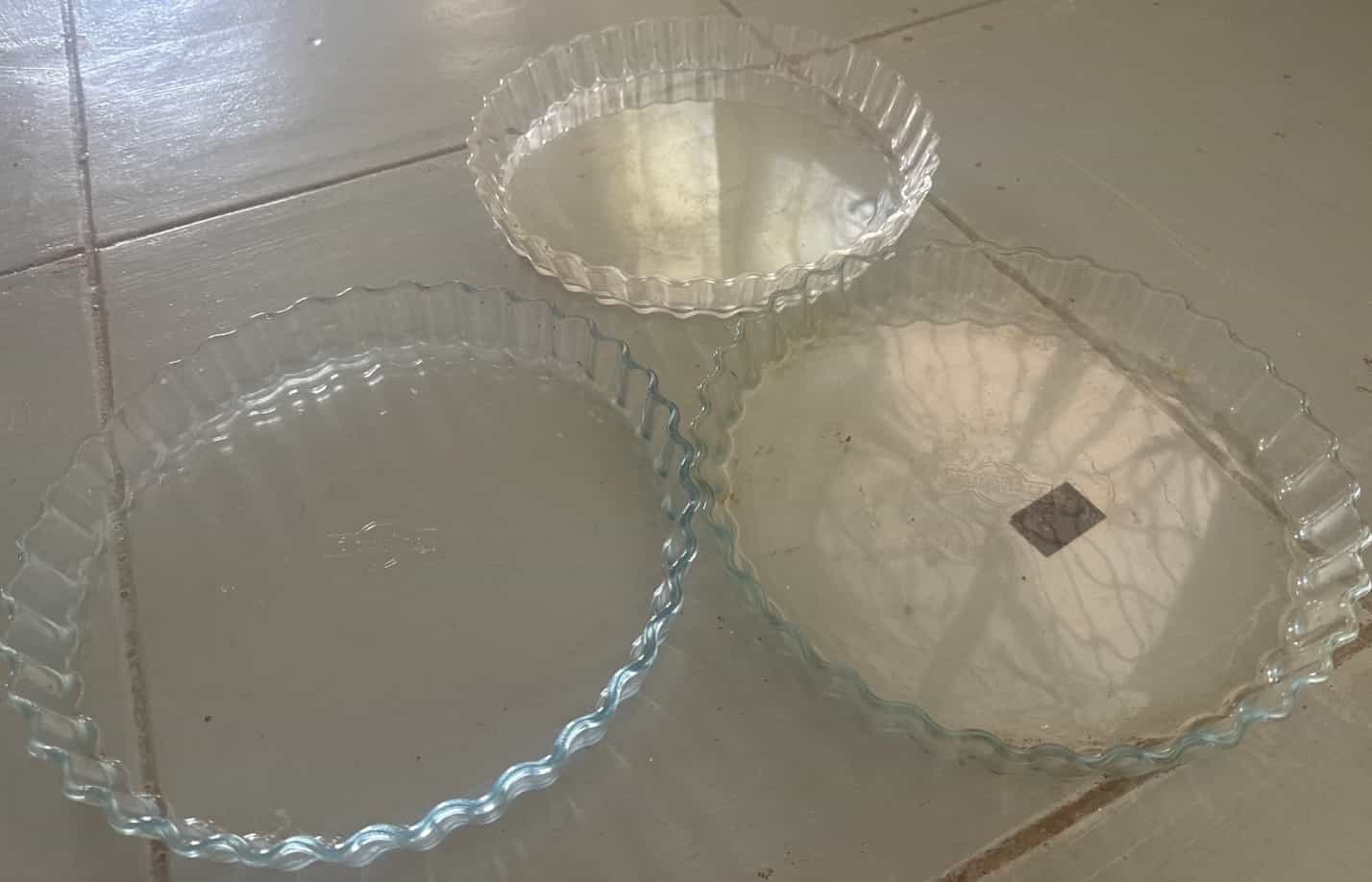 Arcopal Glass Tart Dishes Set of 3
