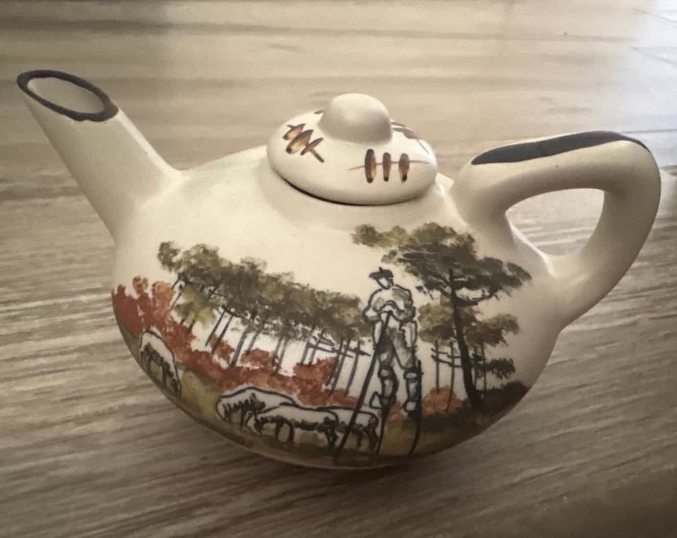 Cazalas Ceramic Teapot with Shepherd Scene