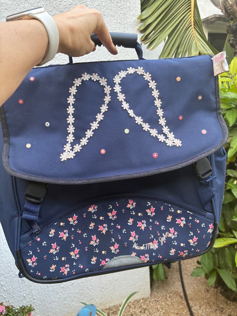 Little Marc Jacobs Navy Blue Floral School Bag - Image 1 of 2