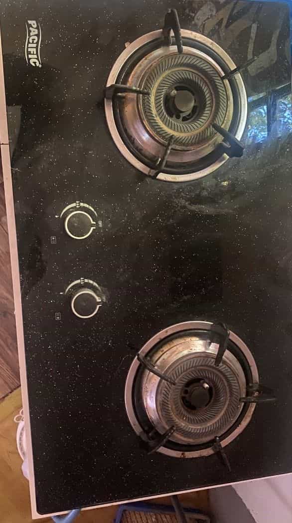 Pacific 2-Burner Gas Stove Black Glass