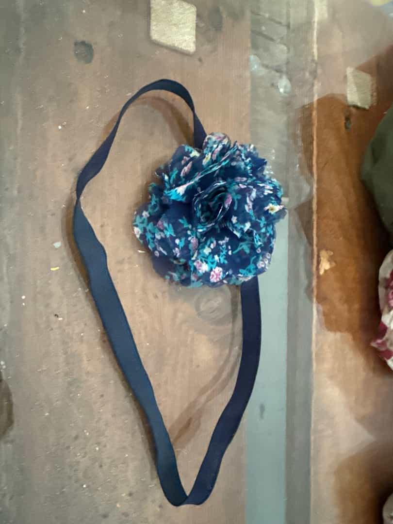 Bandeau à fleurs en tissu pour filles