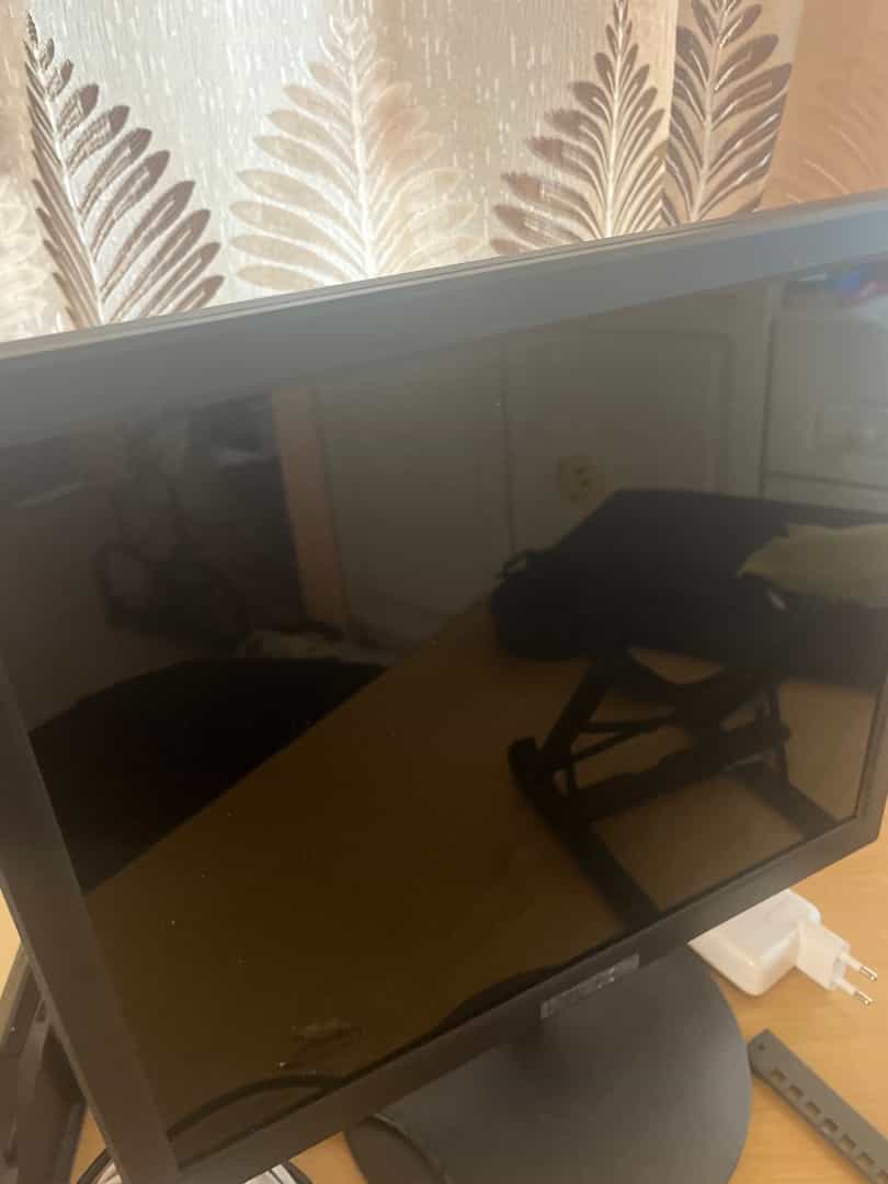 Second Black Computer Monitor for Work