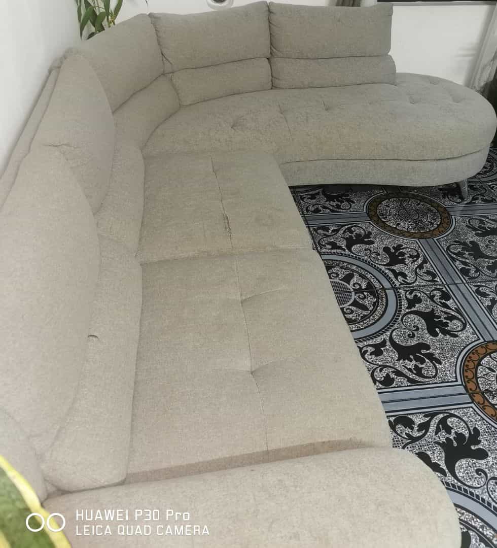 L-Shape Sofa with 2 Lounge Chairs and 2 Footrests