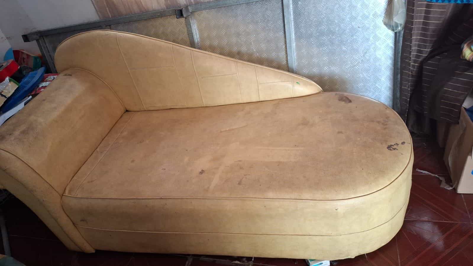 Beige Chaise Lounge Sofa