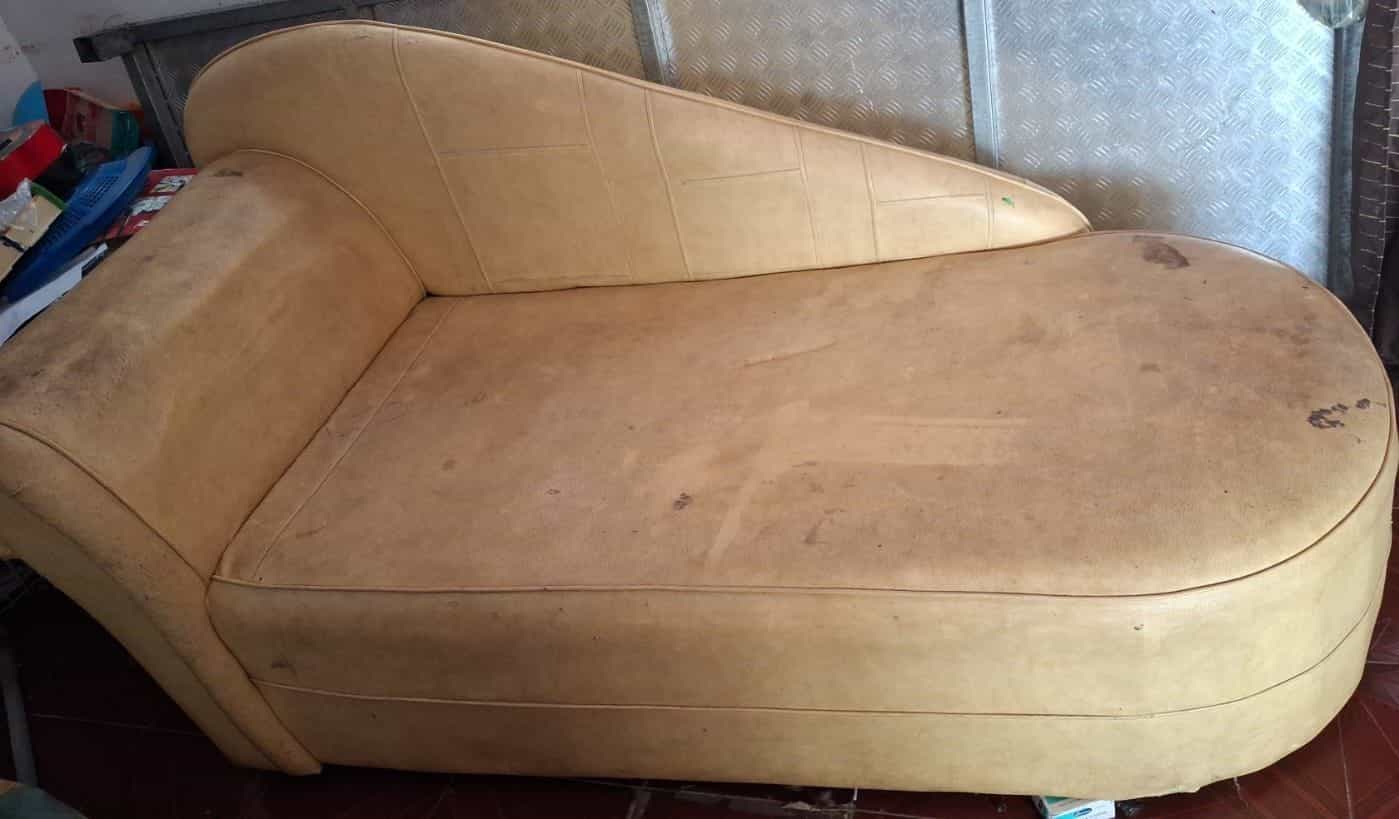 Beige Chaise Lounge Sofa